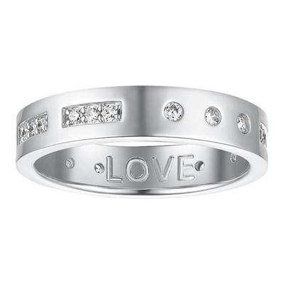 自营Apm Monaco女士戒指银色闪亮摩斯密码纯银礼物百搭时尚