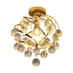 水晶小吊灯餐厅入户欧式简约现代楼梯门厅轻奢走廊阳台玄关过道灯