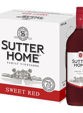 6瓶1.5L舒特家族甜红葡萄酒