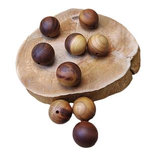 雷击桃木散珠手串手工串珠自制饰品男女款老木料雷痕珠子木珠批发