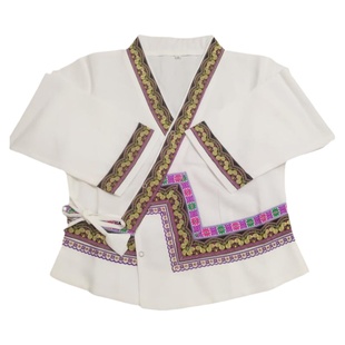 泰国女装上衣 白色单衣V领衬衫 百搭上衣 民族特色服装 异国风情