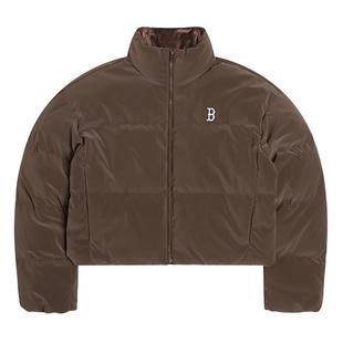 MLB羽绒服女款时尚百搭哑光亮面短款休闲舒适棉羽25冬季新款DJB40