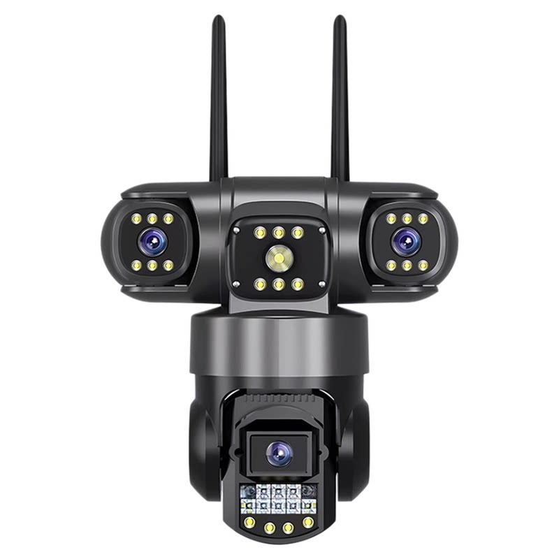 V380pro真三目画面监控器摄像头wifi手机远程高清智能家用4g室外
