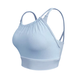 高颜值温柔女夏季新款运动内衣网纱带胸垫美背健身衣训练衣瑜伽服