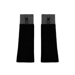 SS2L秋冬针织黑绿灰拼接抽绳户外机能风辣妹袜套腿套堆堆袜女ins