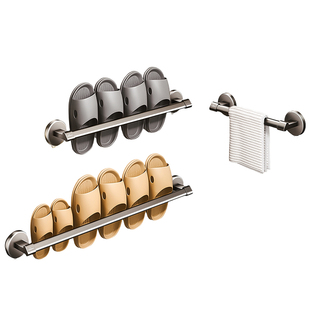 潜水艇吸盘拖鞋架太空铝浴室免打孔置物架卫生间壁挂沥水收纳神器