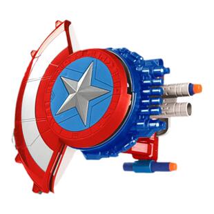 男生美国盾牌发射器软弹队长儿童男孩射击隐藏式英雄联盟玩具