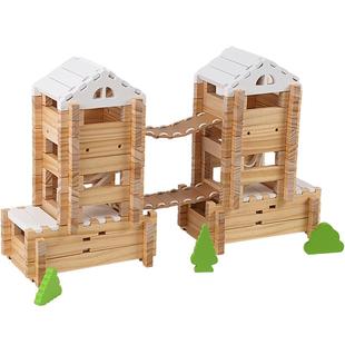 智慧宝盒榫卯结构积木玩具小屋拼装模型房子小小建筑师圆梦屋礼物