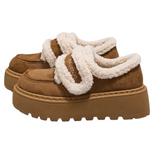 回力厚底雪地靴女款2026新款冬季加绒加厚保暖棉鞋女增高毛毛鞋子