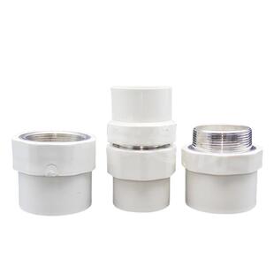 PVC水管不锈钢外牙直通 内丝直接201牙给水32 40 50 63 75 90 110