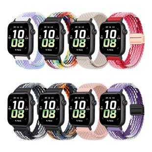 适用荣耀手表5表带新款4编织磁吸扣表带honor5代女式智能荣耀腕表watch4男女士尼龙22mm柔软高级秋冬专用腕带