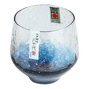 日本东洋佐佐木八千代窑金箔酒壶星空杯手工玻璃杯清酒杯酒具套装