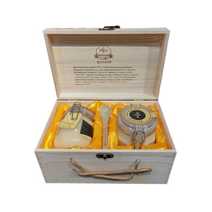 椴树蜜礼盒 俄罗斯进口椴树蜜木礼盒天然蜜野森土甜蜂蜜结晶 包邮