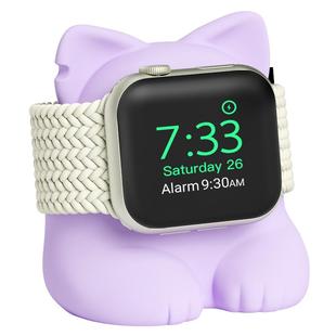 适用苹果手表充电底座iwatchs10充电支架ultra/S9/8/S7/6/5/4/3/2/se2手表磁吸充电器创意可爱猫咪支架