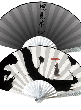 文玩扇子金属扇子冷兵器破窗神器