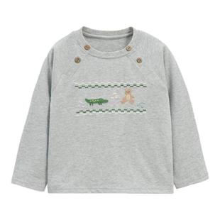 whitewheat儿童26春秋新款长袖男童女童秋冬纯棉t恤小宝宝打底衫