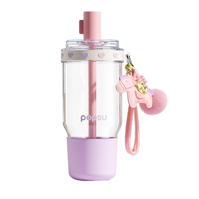 少女心大容量夏日花茶玻璃水杯
