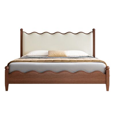 实木涟漪床国家补贴法式复古风