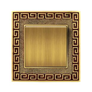 阿尔诺复古中式欧洲金开关插座面板暗装一开双控五孔别墅家用家装