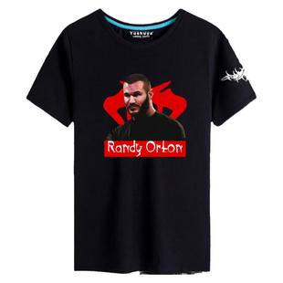 美国毒蛇摔角摔跤兰迪奥顿同款周边短袖t恤衫男女纯棉半截袖衣服