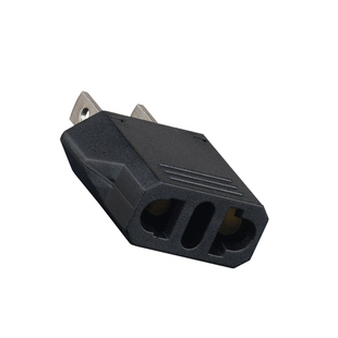 圆转扁转换插头欧标充电器转国标美式两脚 欧洲德法国电器国内用