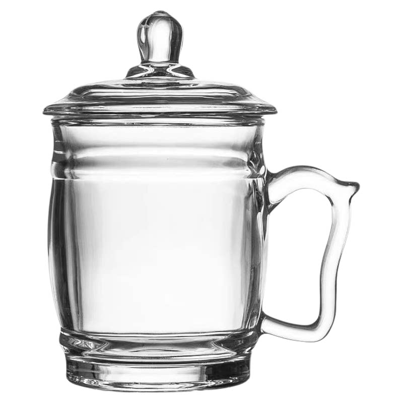 钢化玻璃把杯大容量加厚茶杯