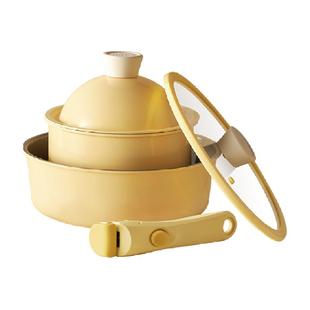 KIMSCOOK小奶锅宝宝辅食锅婴儿煎煮一体锅不粘锅家用煮汤锅泡面锅