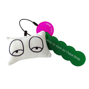 超额假期 我爱睡觉可爱包包挂件毛绒公仔挂饰钥匙扣亚克力小礼物