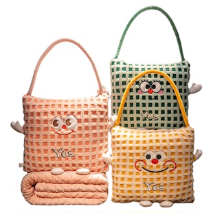 抱枕被子两用毯子二合一车用冬季加厚车载汽车办公室午睡折叠枕头