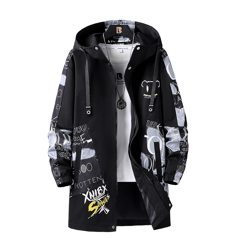 【新品】中长款外套男春秋冬风衣