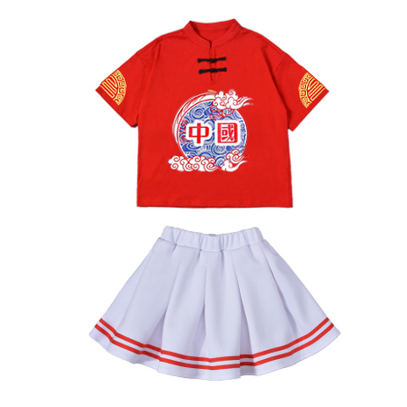 儿童啦啦队中国风运动会演出服