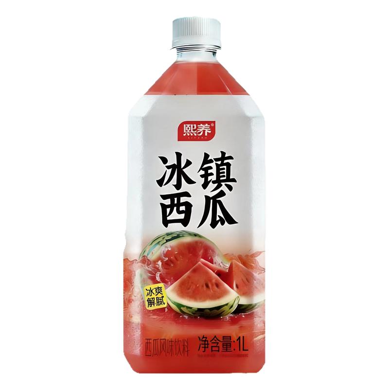 冰镇西瓜汁饮料夏日饮品解腻爽口1L瓶装0脂0卡清爽果汁饮料t