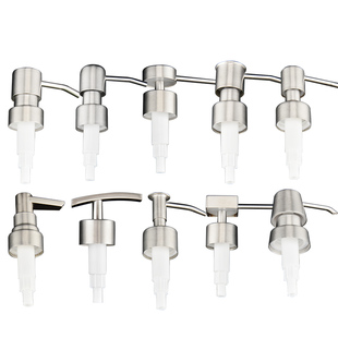 304不锈钢喷头洗手液分装压嘴乳液瓶泵头家用沐浴露出液器按压头