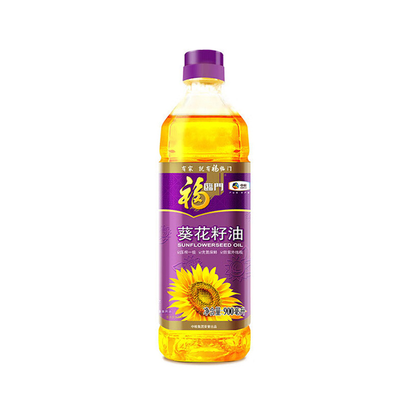 中粮福临门一级压榨葵花籽油900ML正品官方旗舰店