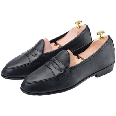 2026新款男鞋春夏季比利时乐福鞋男一脚蹬懒人休闲皮鞋青年ins鞋