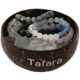 Tafara白水晶净化消磁碗 精油扩香石香薰碗椰壳碗天然白阿塞原石