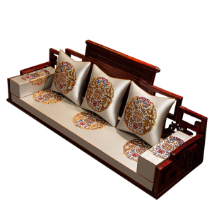 红木沙发垫新中式实木椅子坐垫靠垫套罩防滑罗汉床海绵乳胶垫定制