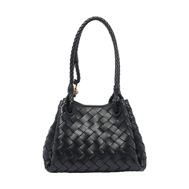 BOTTEGA VENETA 女士 BV小号parachute 黑肩包 26早春 意大利代购