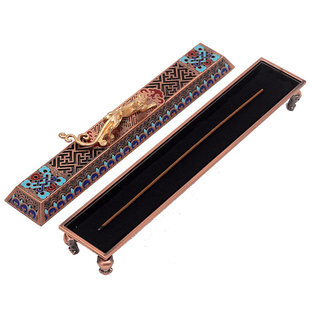 螭龙国风珐琅卧香盒家用合金线香炉室内茶道香座焚香套装香礼定制