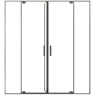 T&W特拉维尔不锈钢淋浴房卫生间T字形一体式家用浴室隔断玻璃门