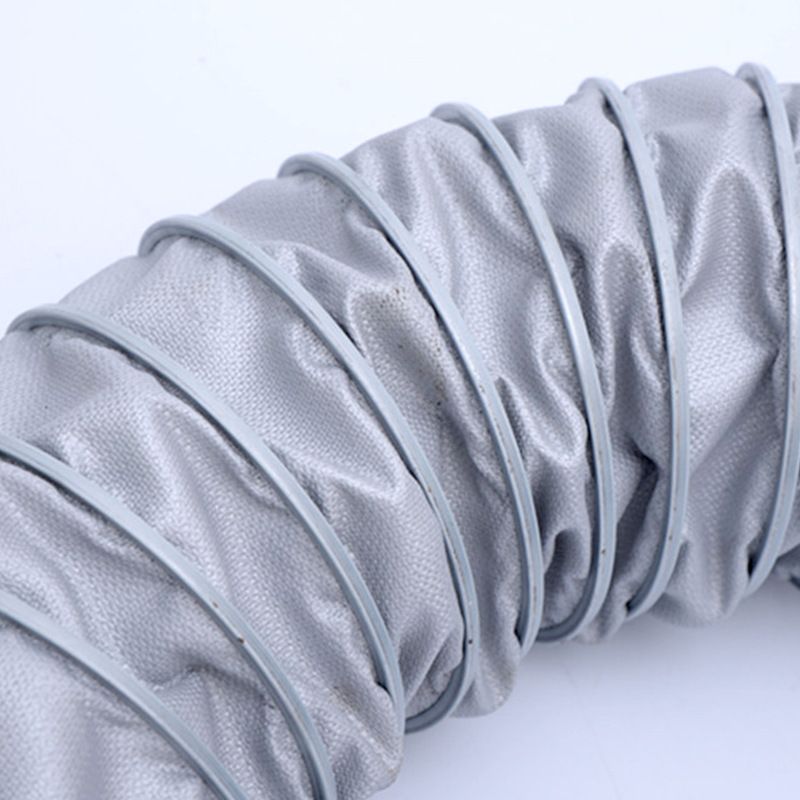 恩典硅胶布风管300度耐高温玻纤布硅胶铁夹软管批发通风管伸缩