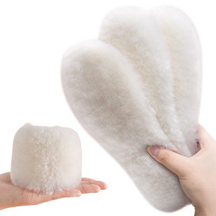 纯羊毛鞋垫皮毛一体真羊毛毡加厚加绒毛毛保暖男女款冬季雪地靴