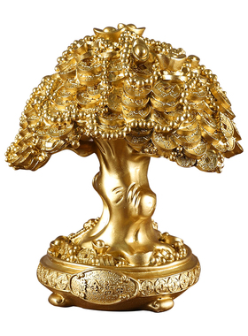 新款轻奢办公室发财树装饰品摆件