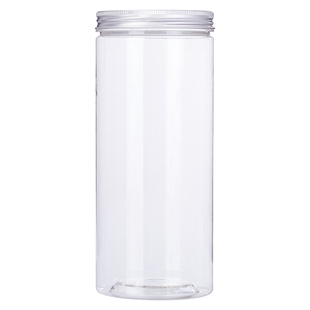 85铝银盖10个装塑料罐食品级透明加厚防潮零食蜜饯坚果密封包装瓶