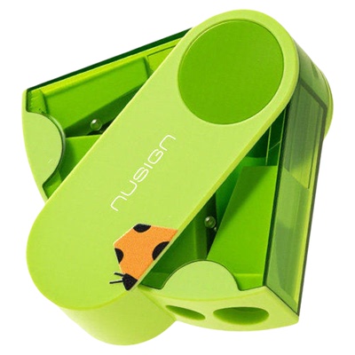 得力纽赛双孔旋转大口径卷笔刀