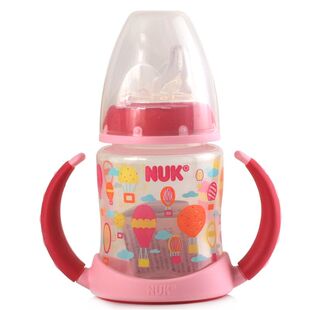 德国NUK学饮杯6-18个月宝宝鸭嘴杯吸管两用防漏防呛婴儿水杯防摔