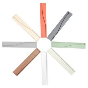 羊绒灰莫兰迪彩色柜门隐形拉手pet肤感嵌入式开槽衣橱柜抽屉把手