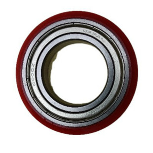 定做商标机模切机压纸轮印刷机聚氨酯走纸轮轴承包胶轮厂家直销