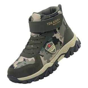 儿童登山鞋男童女童户外高帮爬山鞋防水防滑透气中大童轻便徒步鞋