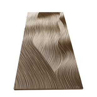 原木密度板绸缎雕刻肌理木饰面法式半墙盖全屋定制高级板材奶油风